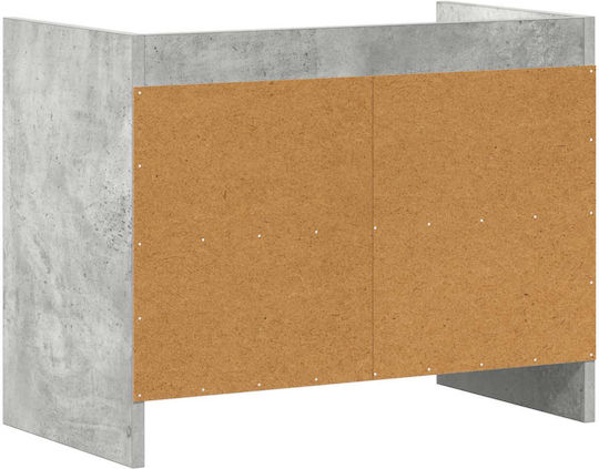 vidaXL TV-Ständer Grau Beton M60xT33xH47cm