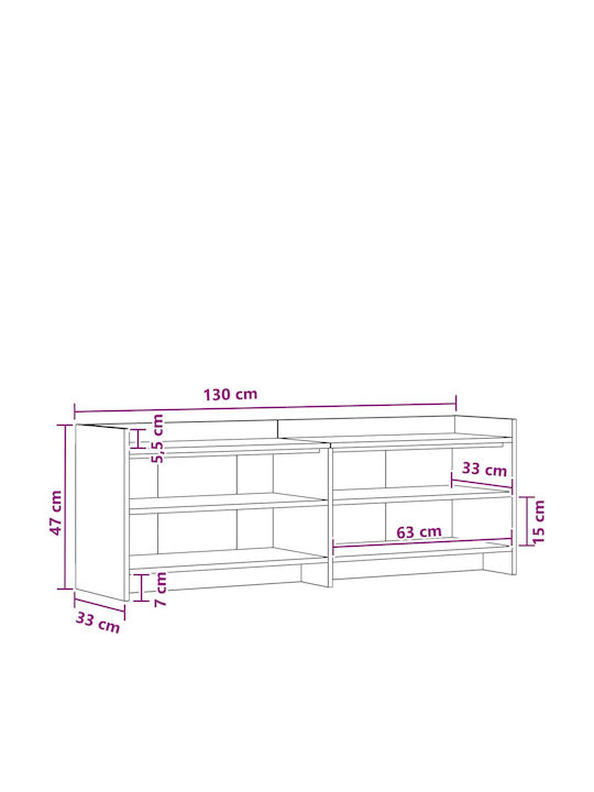 Шкаф За Телевизор Sonoma Дъб 135x33x47см