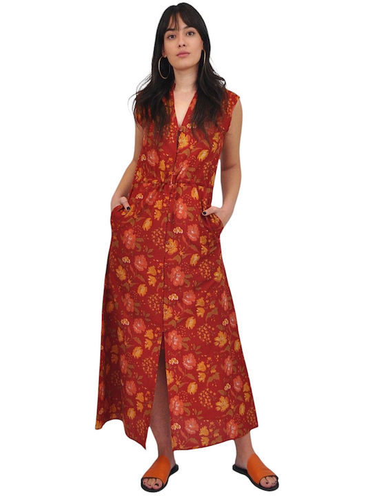 Sommer Midi Hemdkleid Mit Blumen Muster