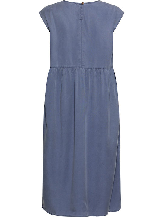 Sommer Midi Damenkleid Blau