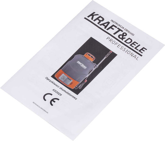 Kraft & Dele Pulverizator cu Presiune 12V cu Baterie 8Ah cu Capacitate 20l 4.5bar în Culoare Gri