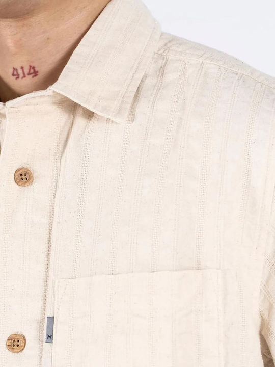 Short Sleeve Shirt in Regular Fit Beige