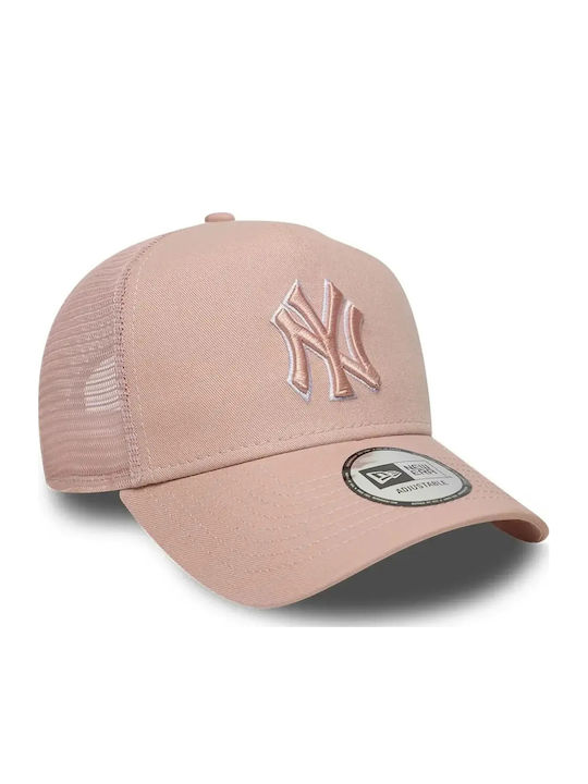 New Era Jockey Unisex 9forty New York Yankees Outline Trucker Cup 60856342 Pastel Pink