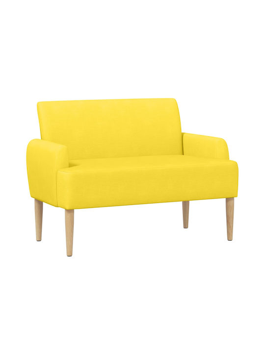 Doppelsitzer Samt Sofa Weiches Gelbes 116x67x81cm