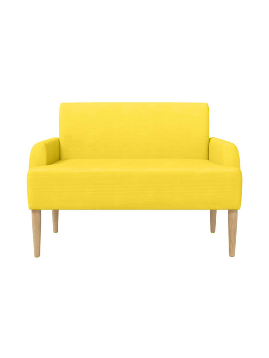 Doppelsitzer Samt Sofa Weiches Gelbes 116x67x81cm