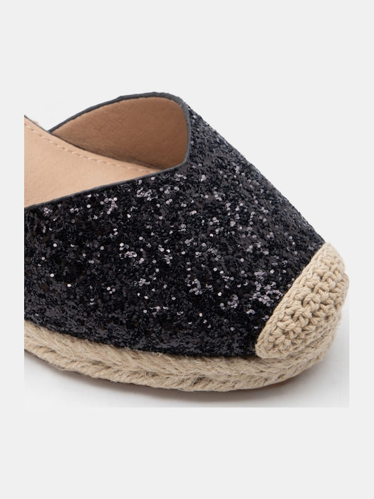 Platforme Dama Tip Espadrile Negre