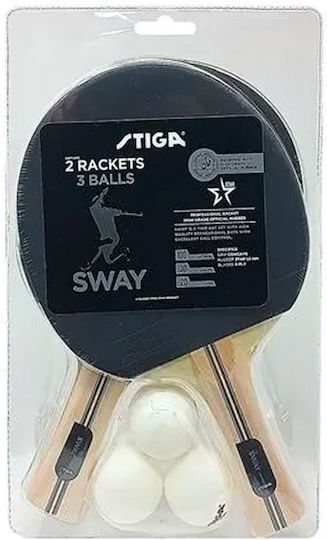 Stiga Σετ Ping Pong 2 Ρακέτες + 3 Μπαλάκια 1210-5518-01