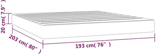 vidaXL Кинг Сайз Анатомичен Матрак За Сън 190x200x20см с Джобни Пружини