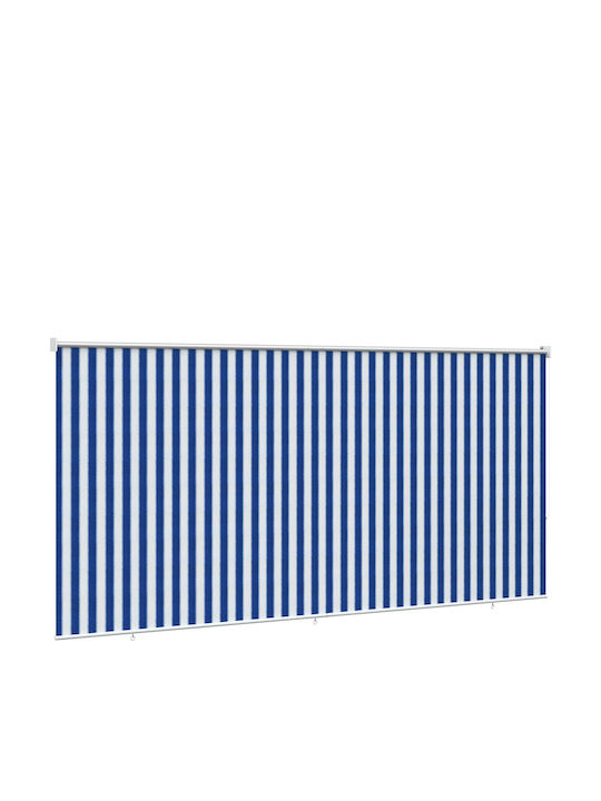 vidaXL Rola De Protecție Solară Sideway Pentru Terasă Cu LED Albastră 4.05x1.4m