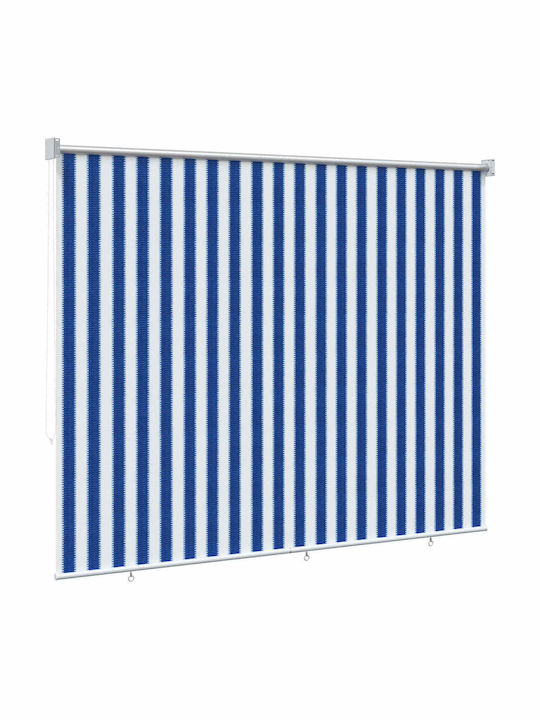 vidaXL Rola De Protecție Solară Sideway Pentru Terasă Cu LED Albastră 2.25x2.3m