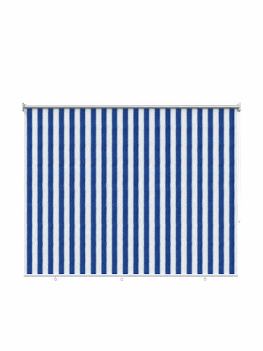 vidaXL Rola De Protecție Solară Sideway Pentru Terasă Cu LED Albastră 2.25x2.3m
