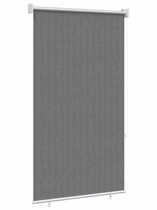 vidaXL Πλαϊνό Ρολό Σκίασης Βεράντας με Led Γκρι 0.6x2.3m