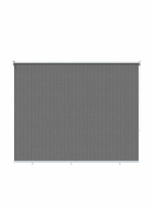 vidaXL Странична Роло Щора За Тераса С LED Сив 1.8x2.3m
