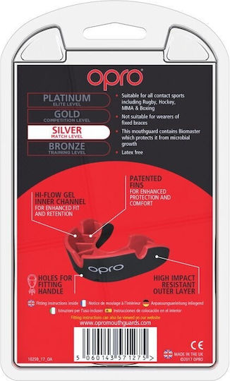 Opro Children's Mouthguard Silver Gen4 Black
