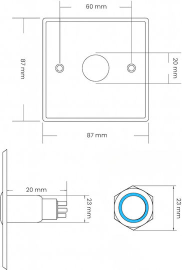 S86 Flush-mounted Exit Button
