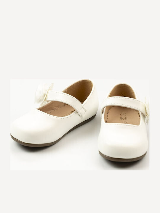 Kinder Pumps & Ballerinas mit Bügel- und Schleifenverschluss Weiße