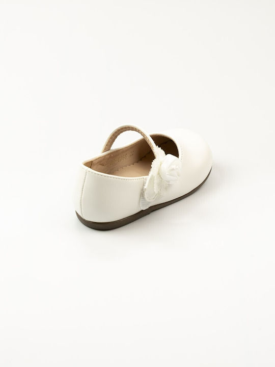 Kinder Pumps & Ballerinas mit Bügel- und Schleifenverschluss Weiße