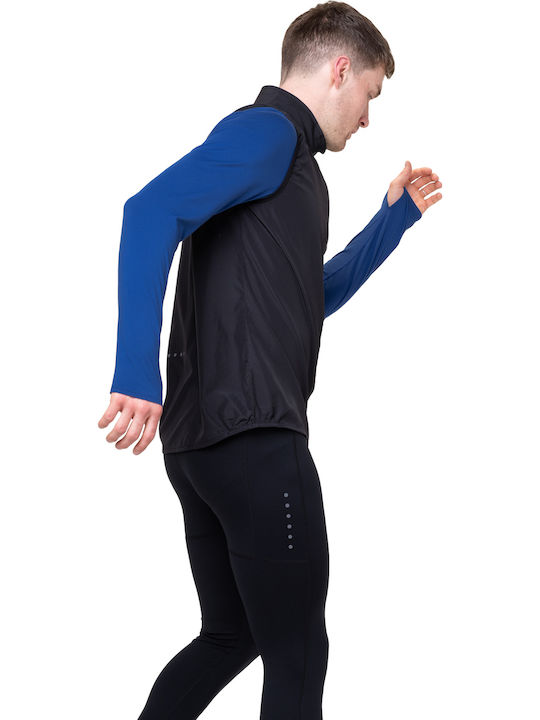 Ärmelloses Activewear Jacke Wasserdicht und Winddicht Schwarz