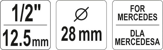 Yato Steckdose mit Rahmen Gastgeber 1/2"