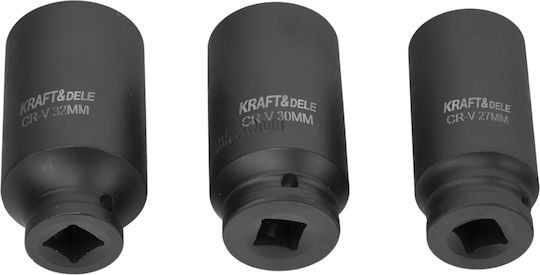 Kraft & Dele Prize Pneumatice Lungi cu Gazdă Cadru 1/2" Set 35 Bucăți