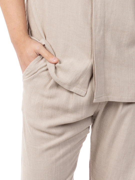 Παντελόνι Ελαστικό σε Relaxed Εφαρμογή Beige