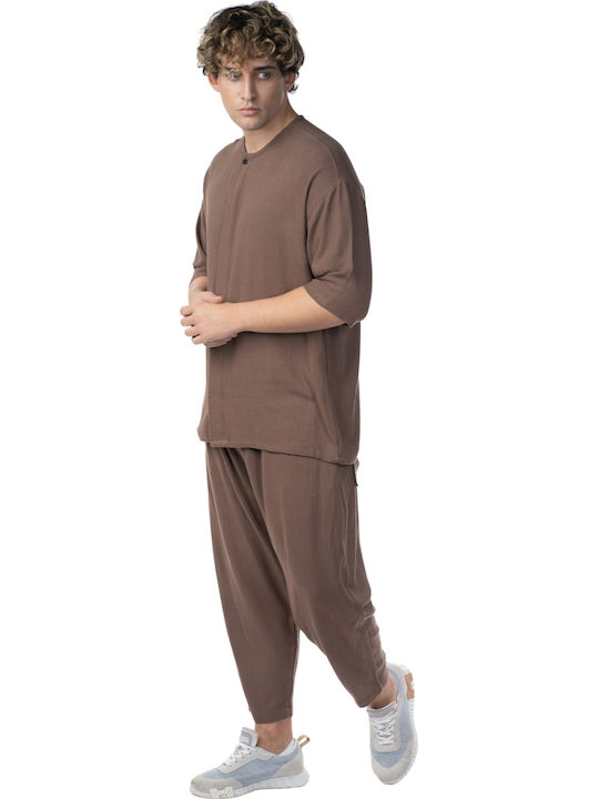 Παντελόνι σε Relaxed Εφαρμογή Brown