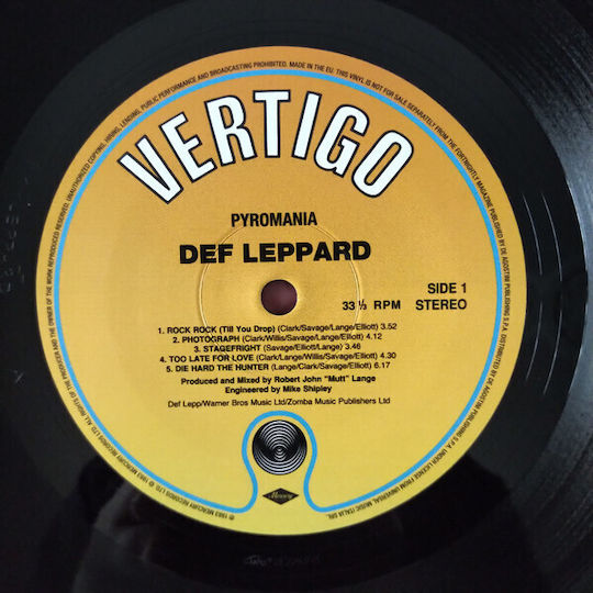 Def Leppard Pyromania Vinyl