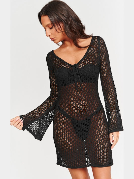 Decoro Women's Mini Beach Dress Black