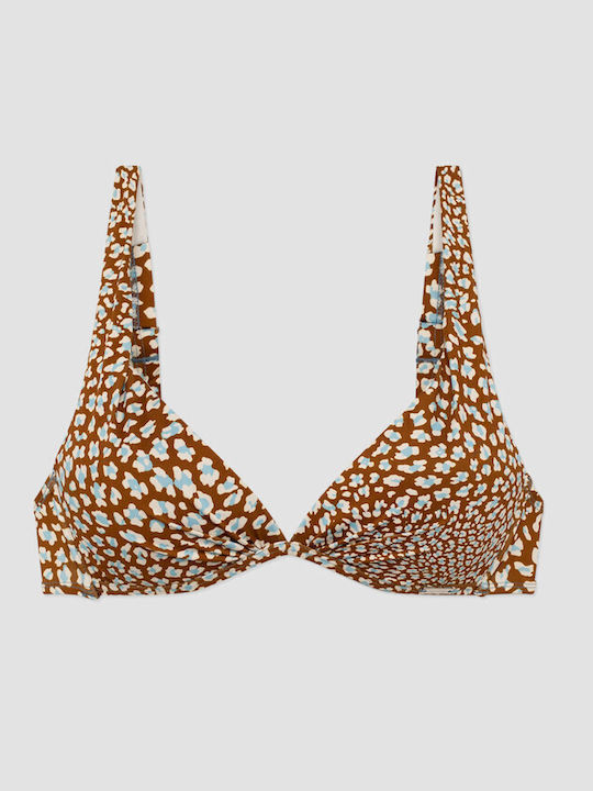 Bikinioberteile Dreieck Mit Polsterung Blumen Braun-Ciel Blumen