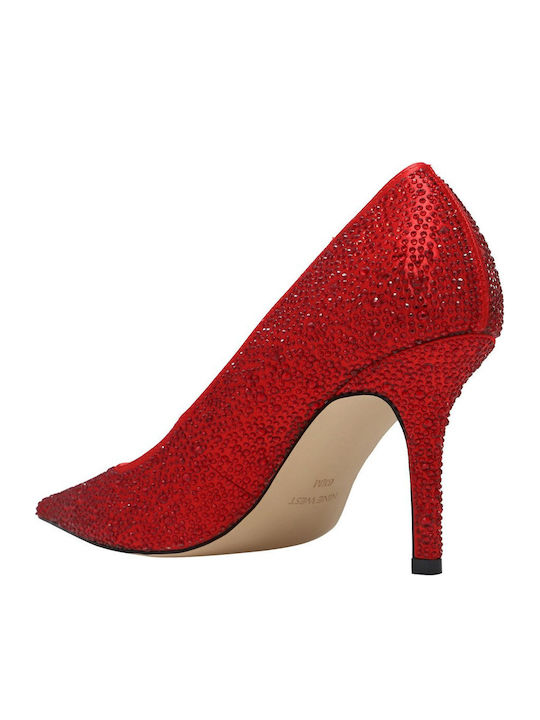 Glamorh2 Glamorh2 61-610 Women's Red Heels with High Heel