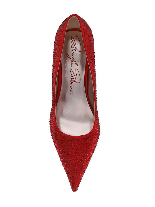 Glamorh2 Glamorh2 61-610 Women's Red Heels with High Heel