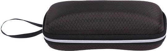 Braunes Brillenetui Reißverschluss Tasche Griff Etc-97b