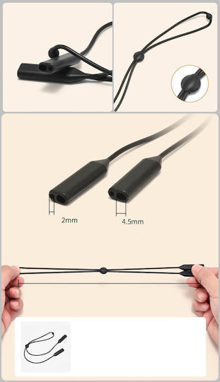 Silicone Adjustable Eyeglass Strap Light Blue