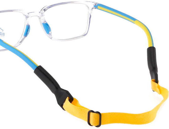 Glasses Strap Adjustable Elastic Band Silicone Hooks Yellow