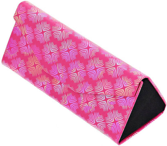 Foldable Triangle Glasses Case Et-133a Dark Pink
