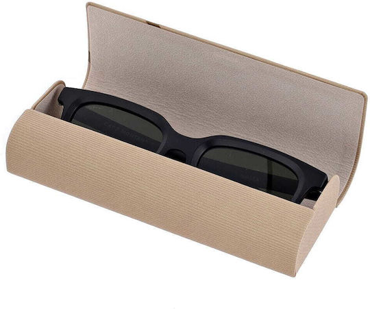 Hard Eyeglass Case With Magnetic Closure Beige