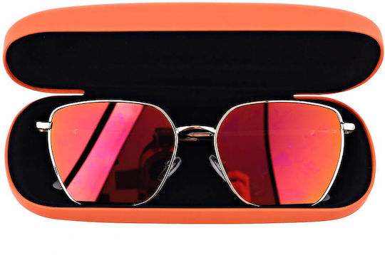 Klassische Brillentasche Hart mit Magnetischem Verschluss Orange