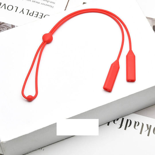 Silicone Adjustable Glasses Strap Red