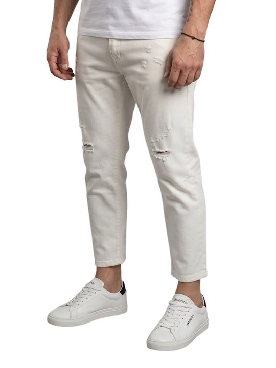 Cover Jeans Cover Men's Jeans Pants Cropped Loose Fit White