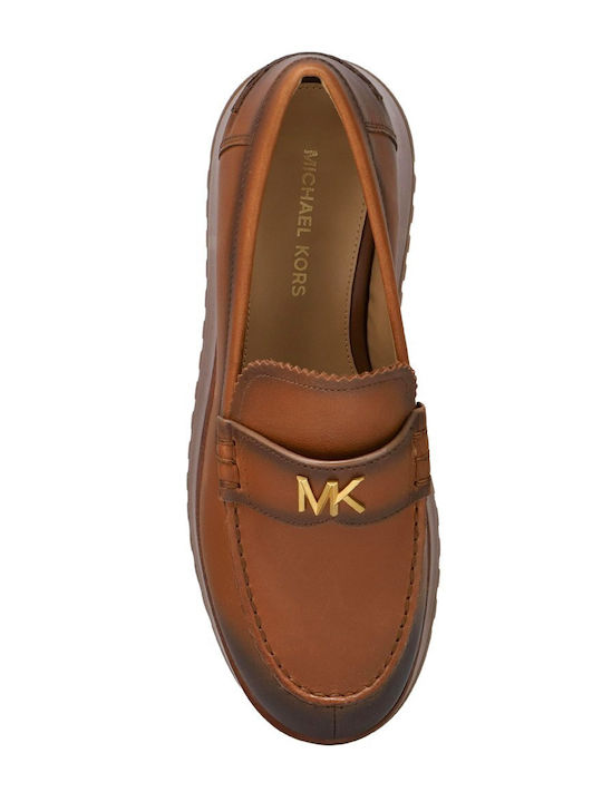 Δερμάτινα Γυναικεία Loafers σε Ταμπά Χρώμα