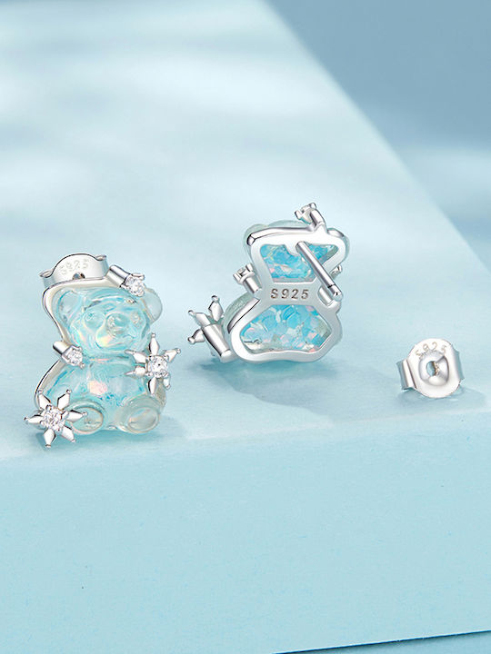 Trusky Verame Ohrringe aus Silber mit blauen Steinen