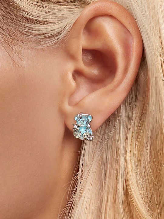 Trusky Verame Ohrringe aus Silber mit blauen Steinen