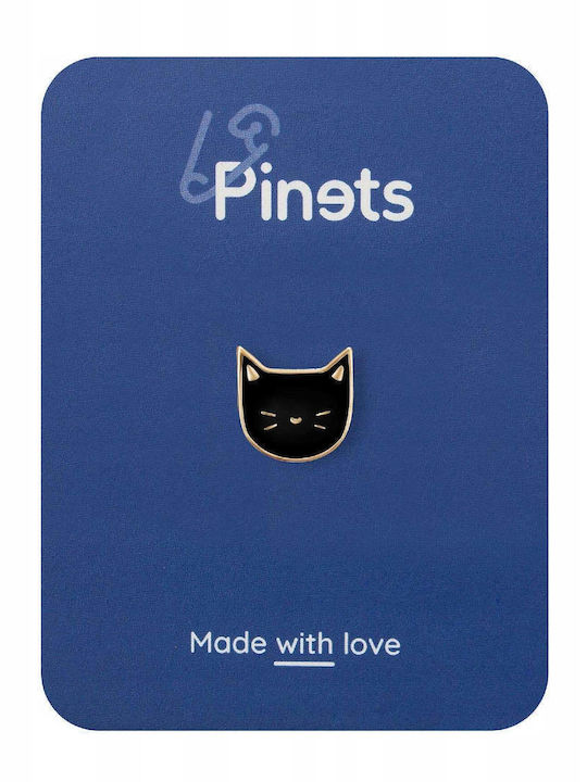 Pinets Черна Златна Котка Сладка Декорация Хартиен Клип