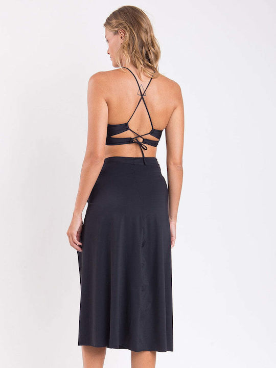 Nero Long-skirt-knot Knot-skirt-black