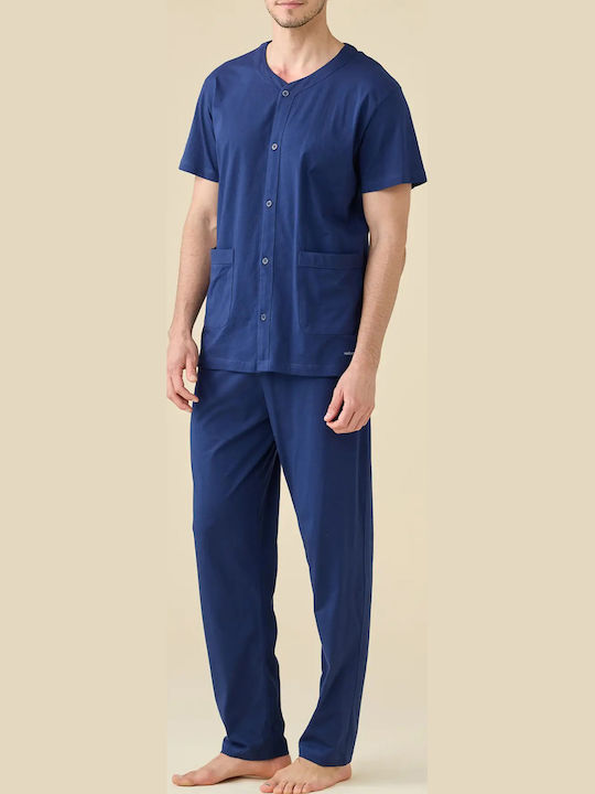 Noidinotte Summer Men's Pyjamas Navy Blue