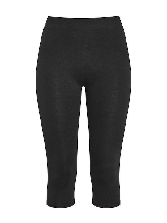 Celestino Дамски Клин Капри Едноцветен Slim Fit Черен