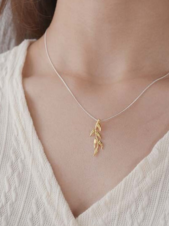 Silver Chain Necklace Golden Twigs Silver S925