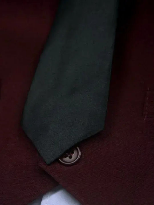 Online Baptism Suit with Vest for Boy Burgundy