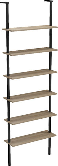 Βιβλιοθήκη Dimmo Sonoma-μαύρο 60x20x180εκ.