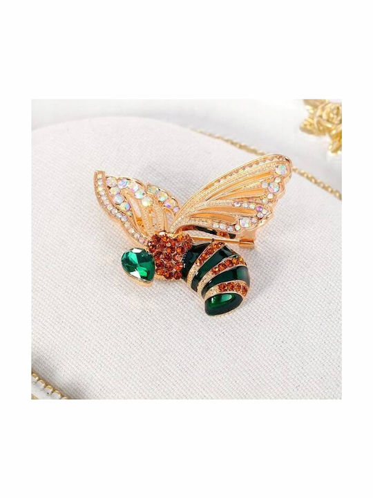 Ecarla Crystal Bee Brooch Bz92
